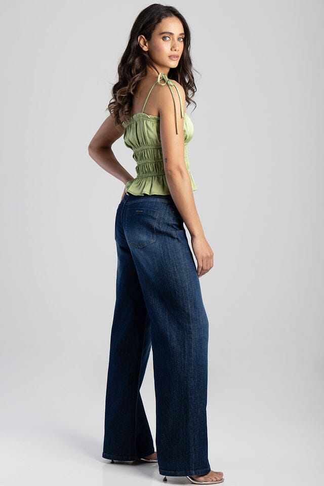 Sissy Boy Womens Sophia High Waist Wide Leg Jean Dark Vintage | Sissy Boy