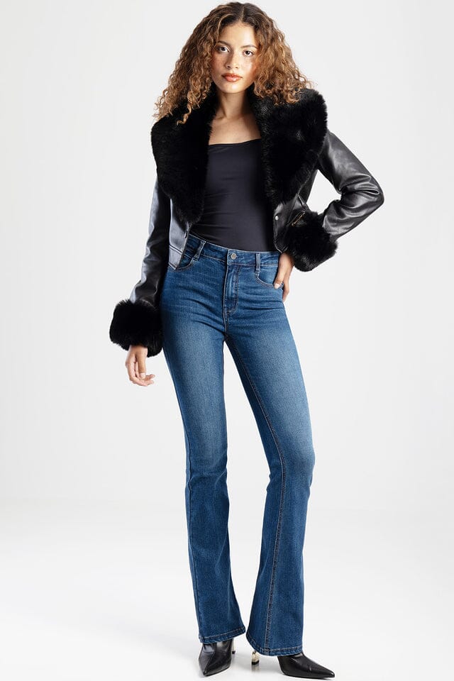 Sissy Boy Womens Mid Wasit Bootleg Jeans Med Vintage | Sissy Boy