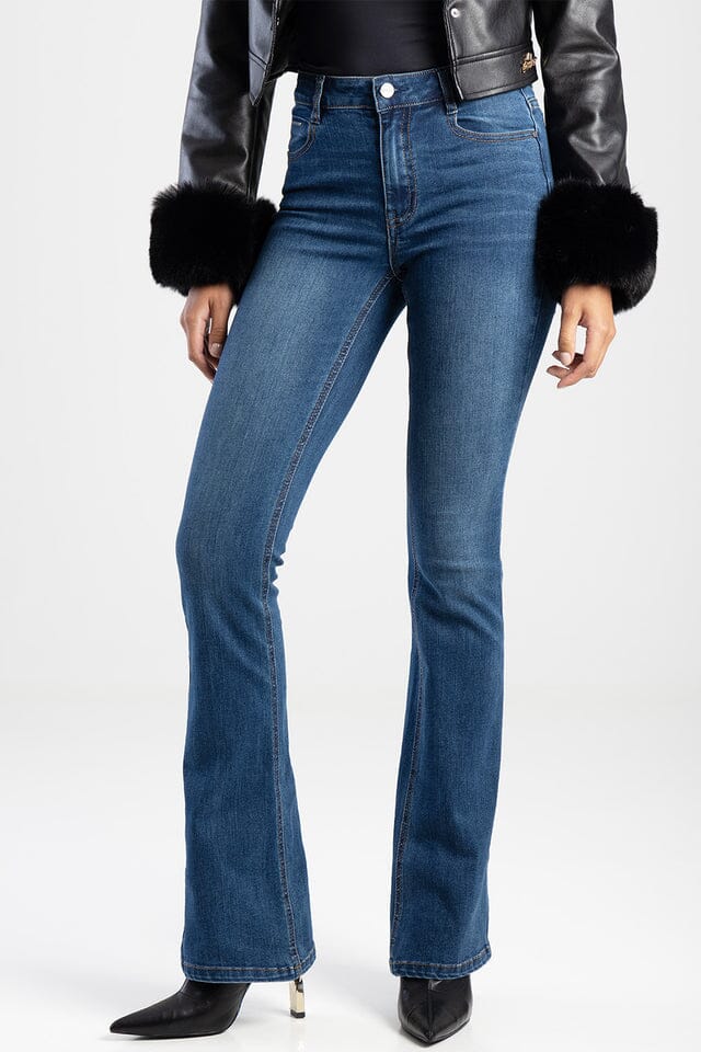 Sissy Boy Womens Mid Wasit Bootleg Jeans Med Vintage | Sissy Boy