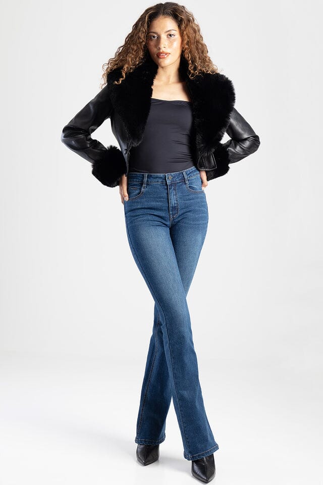 Sissy Boy Womens Mid Wasit Bootleg Jeans Med Vintage | Sissy Boy