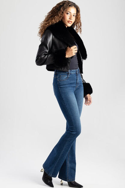 Sissy Boy Womens Mid Wasit Bootleg Jeans Med Vintage | Sissy Boy