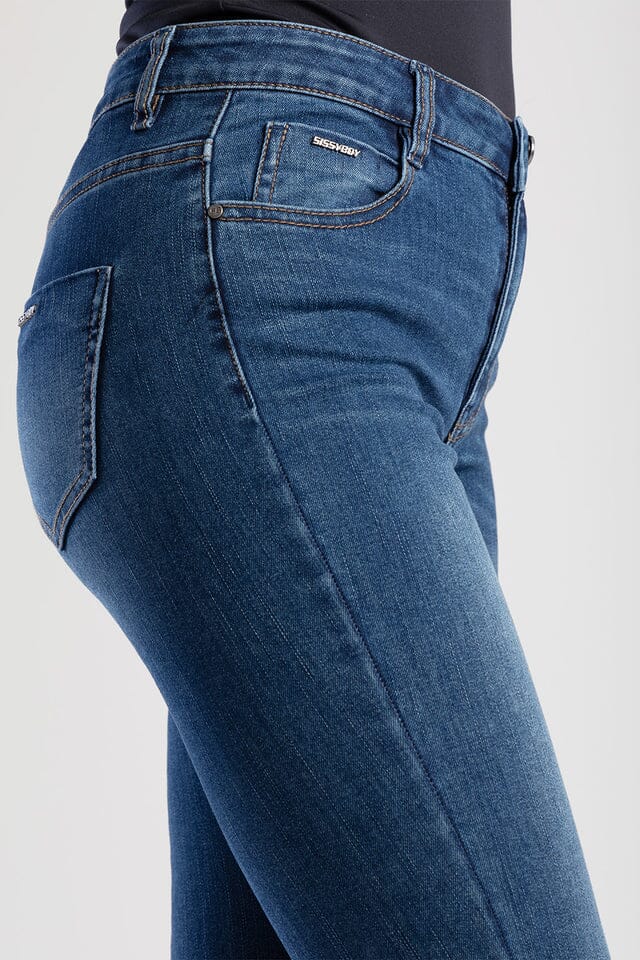 Sissy Boy Womens Mid Wasit Bootleg Jeans Med Vintage | Sissy Boy