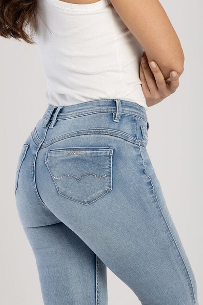 Sissy Boy Womens Mid Waist Basic Skinny Jeans Lt Vintage | Sissy Boy