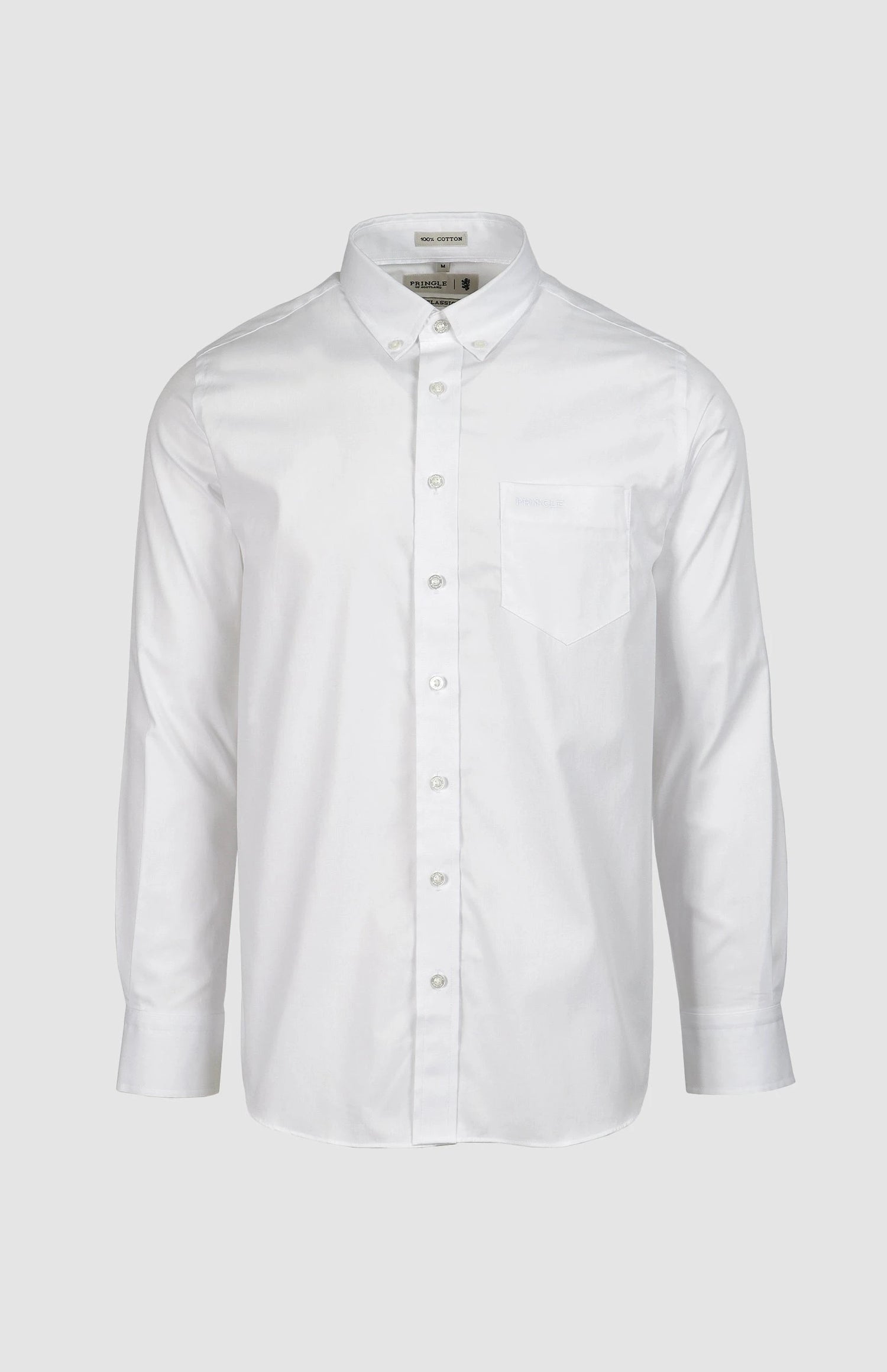 Pringle Mens Classic Long Sleeve Shirt White | Pringle