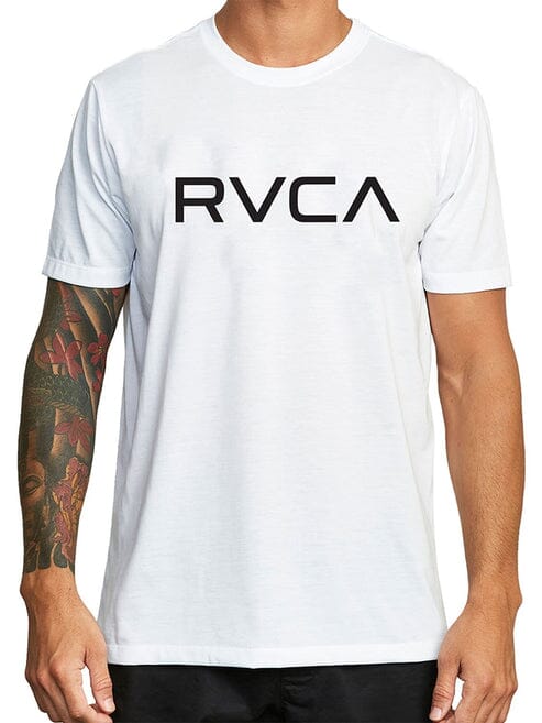 Rvca Mens Big Rvca Short Sleeve Tee White/Blk | Rvca