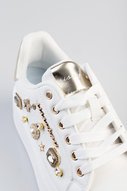 Sissy Boy Platform Gemy Sneaker Gem Detail White | Sissy Boy