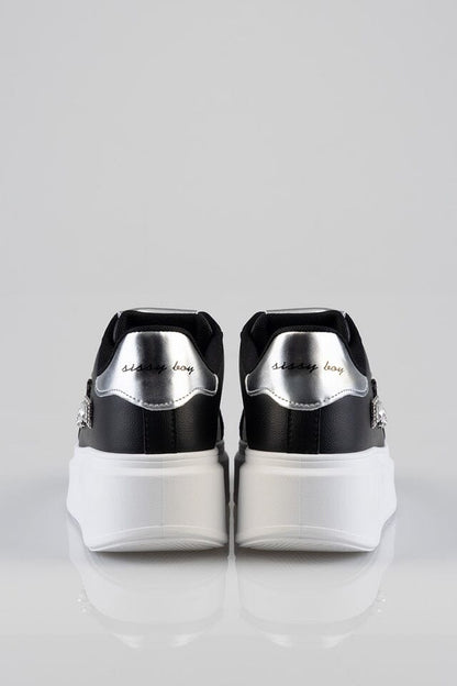 Sissy Boy Platform Sneaker Gem Detail Black | Sissy Boy