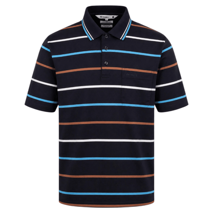 Pringle Mens Harry Mercerised Golfer Navy | Pringle