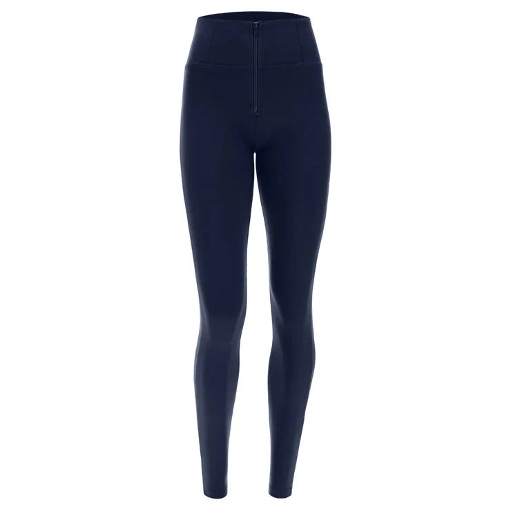 Freddy Ladies Navy High Waist Long Length Cotton Pant | Freddy