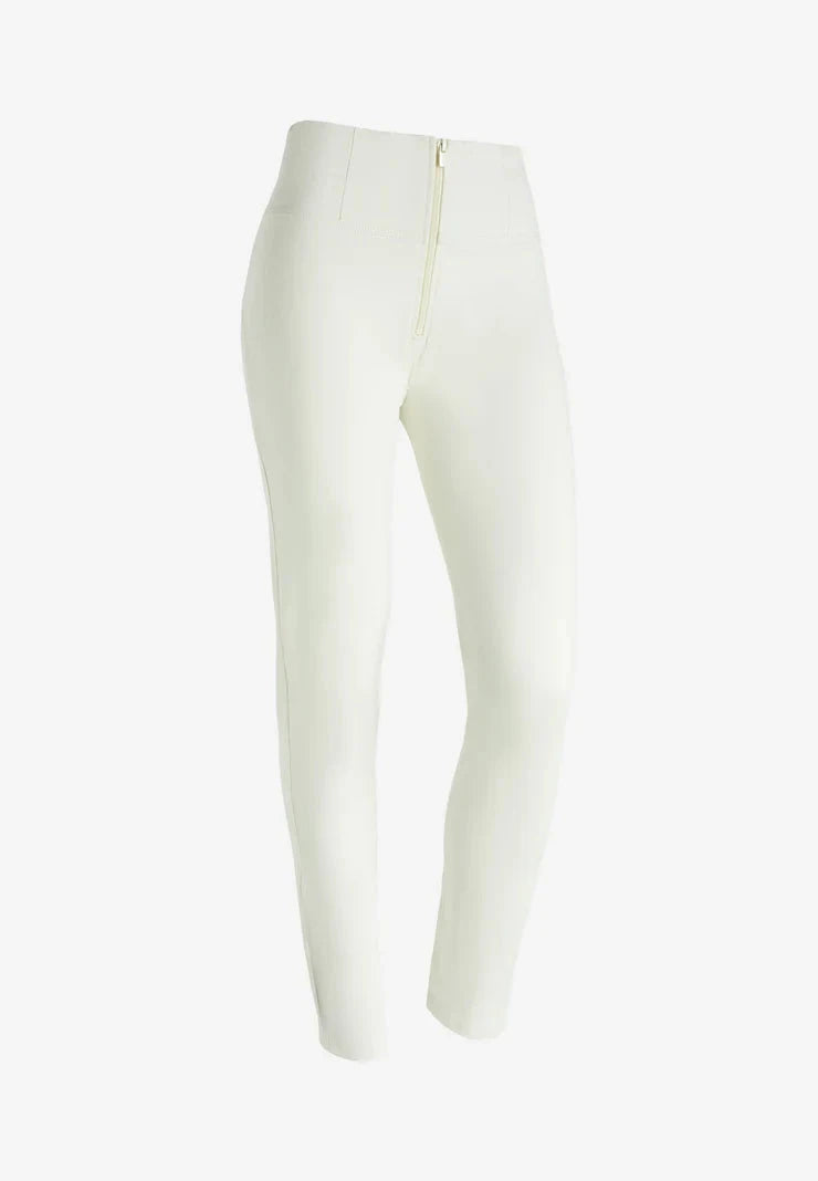 Freddy Womens High Waist Long Length Cotton Pant Lily White | Freddy