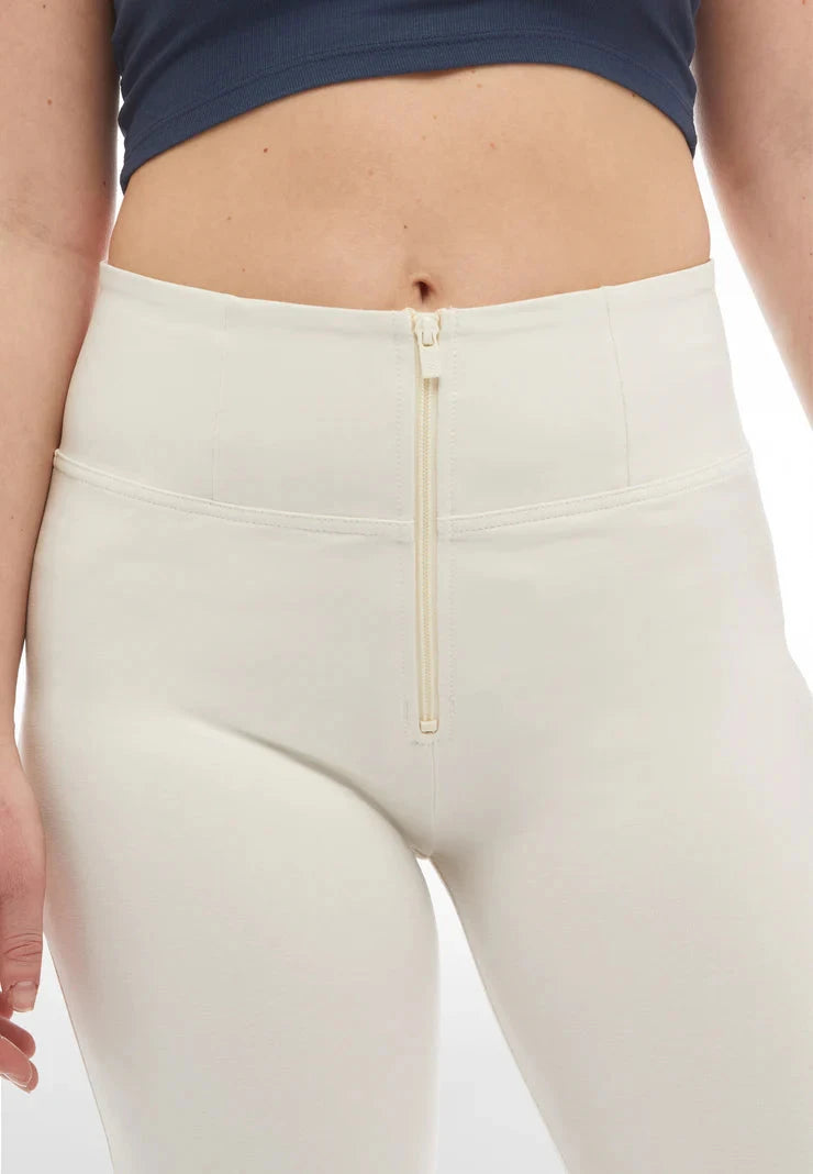 Freddy Womens High Waist Long Length Cotton Pant Lily White | Freddy