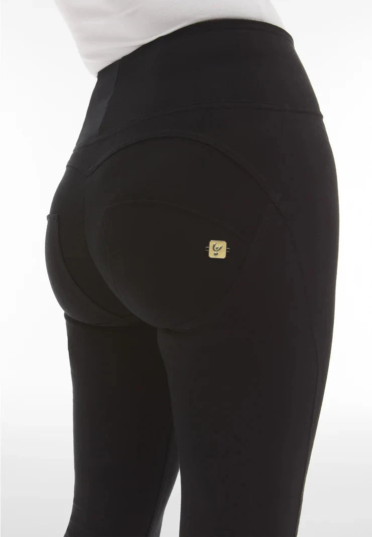 Freddy Womens Black High Waist Long Length Cotton Pant | Freddy