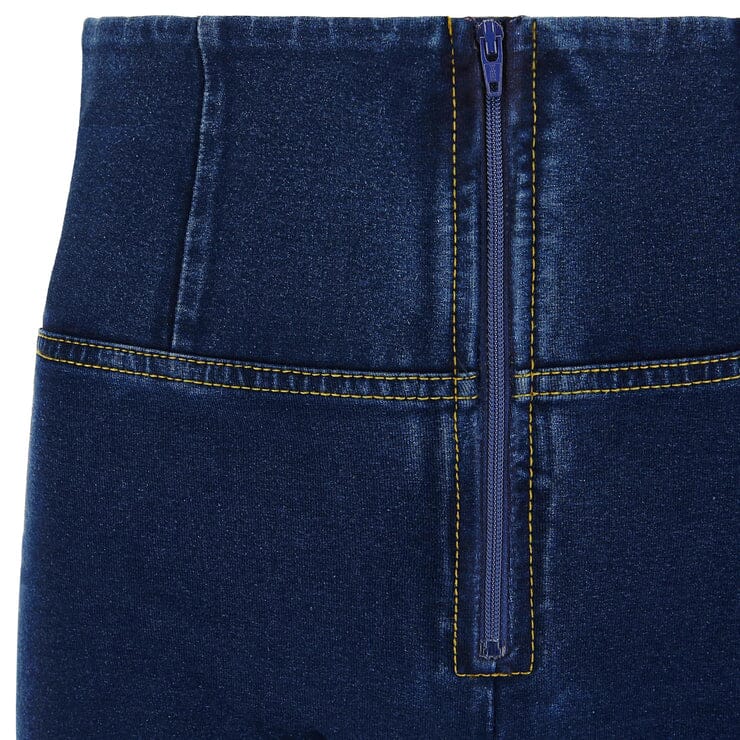 Freddy Womens Dark Blue Yellow Stitch High Waist Long Length | Freddy