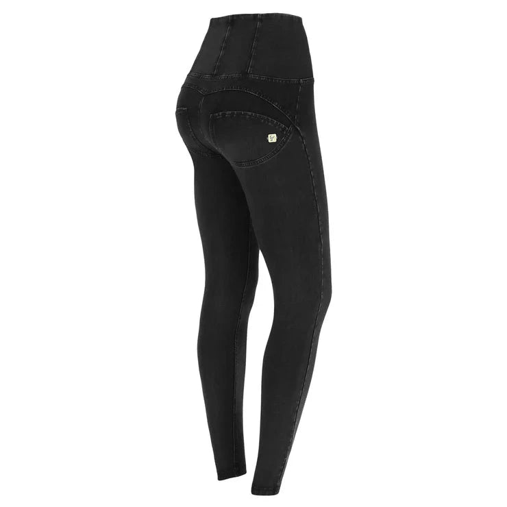Freddy Womens High Waist Long Length Jean Black Black Stitch | Freddy