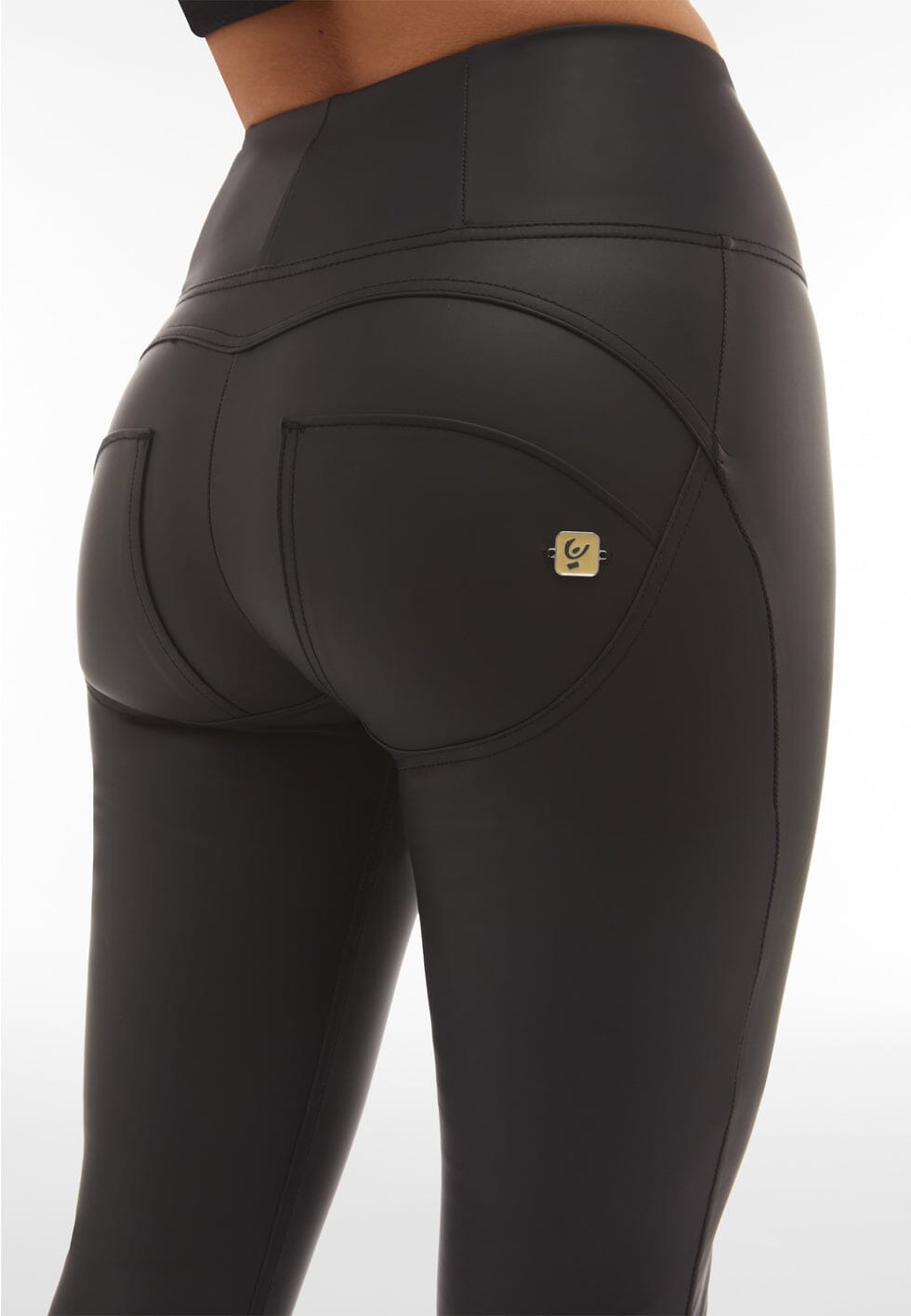 Freddy Womens Wr.Up??? Faux Leather High Waist Full Length Blk | Freddy