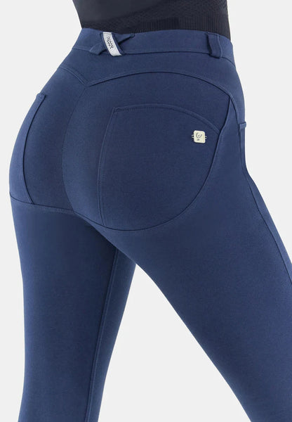 Freddy Womens Regular Waist Long Length Cotton Pant Blue Nights | Freddy