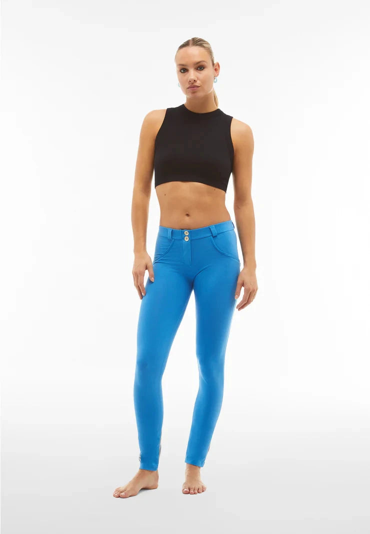 Freddy Womens Regular Waist Long Length Cotton Pant French Blue | Freddy