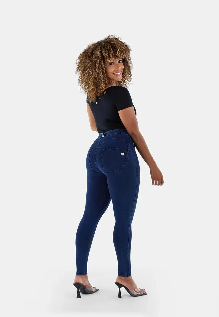 Freddy Womens Dark Blue Blue Stitch Regular Waist Long Length Jean | Freddy
