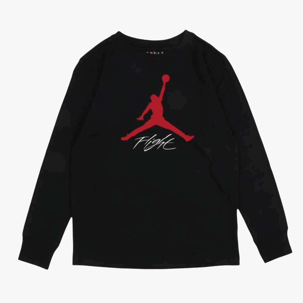 Nike Boys Jdb Mj Hbr Sustainable Ls Tee Black | Nike
