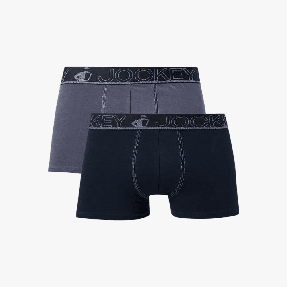 Jockey Mens Exclusive Pouch Trunk Plain 2 Pack | Jockey