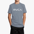 Rvca Mens Big Logo Short Red Stitch Sleeve Tee Flint Stone | Rvca