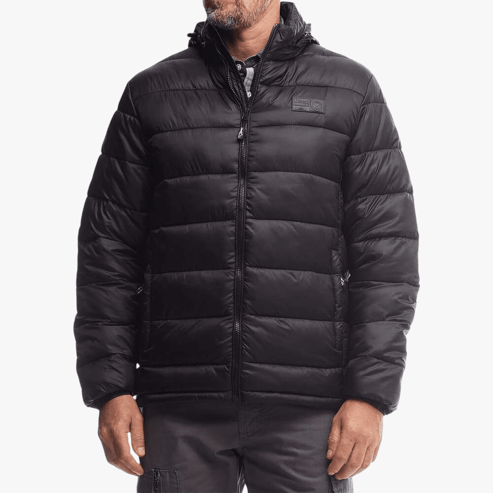 Jeep Mens Core Puffer Jacket Black | Jeep