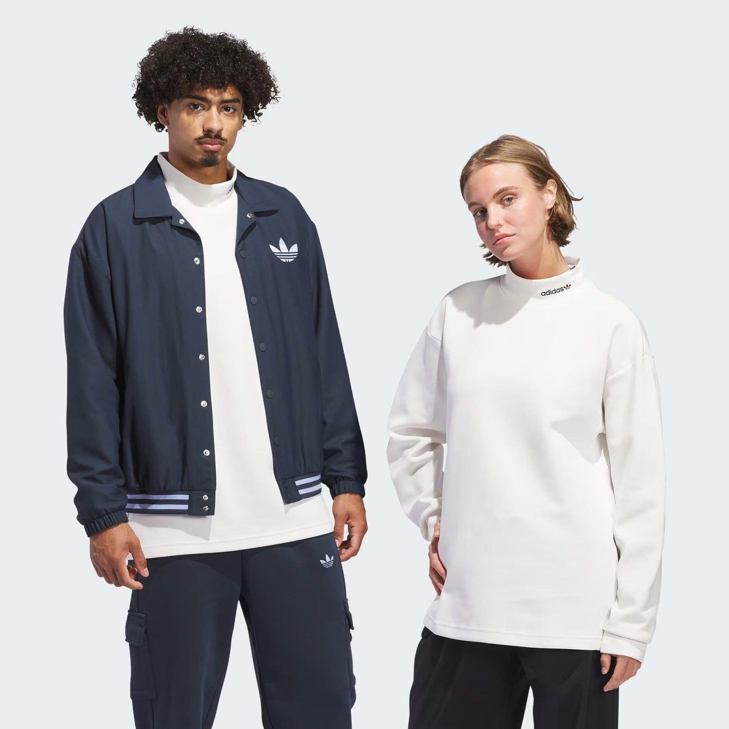 Adidas Mock Neck Sweater Cloud White | Adidas