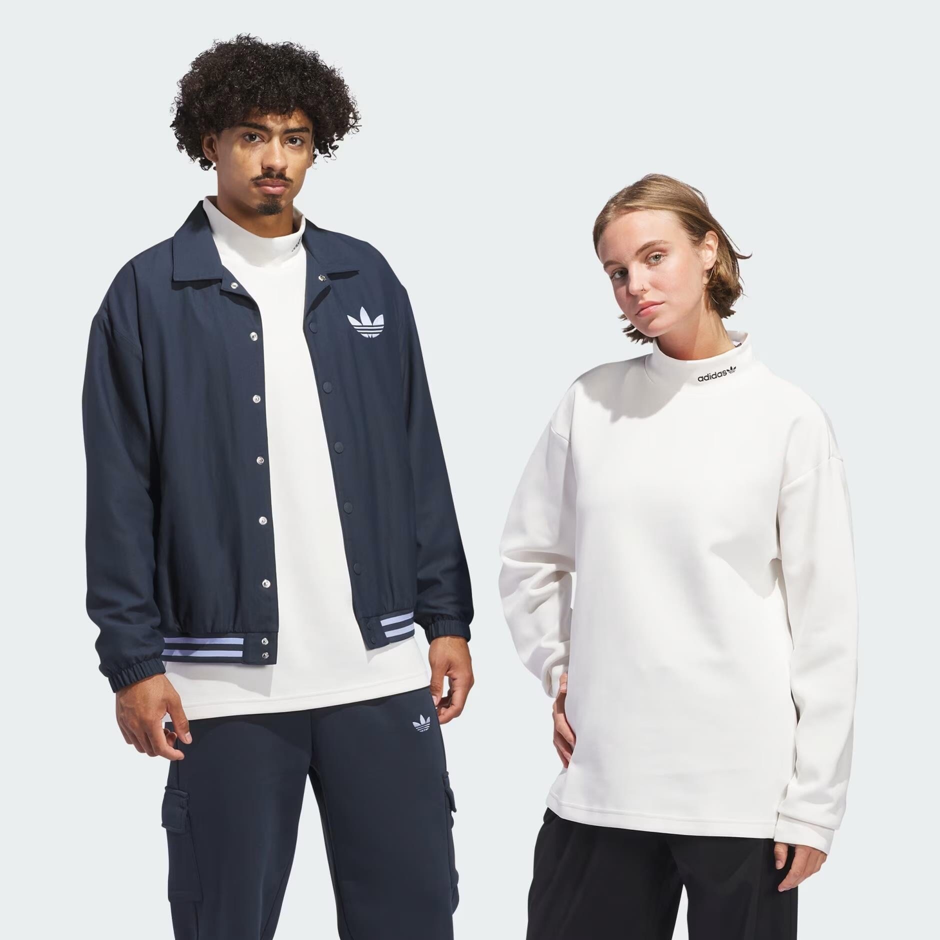 Adidas Mock Neck Sweater Cloud White | Adidas