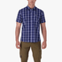 Jeep Mens Casual Yd Check Short Sleeve Shirt Navy Sky | Jeep