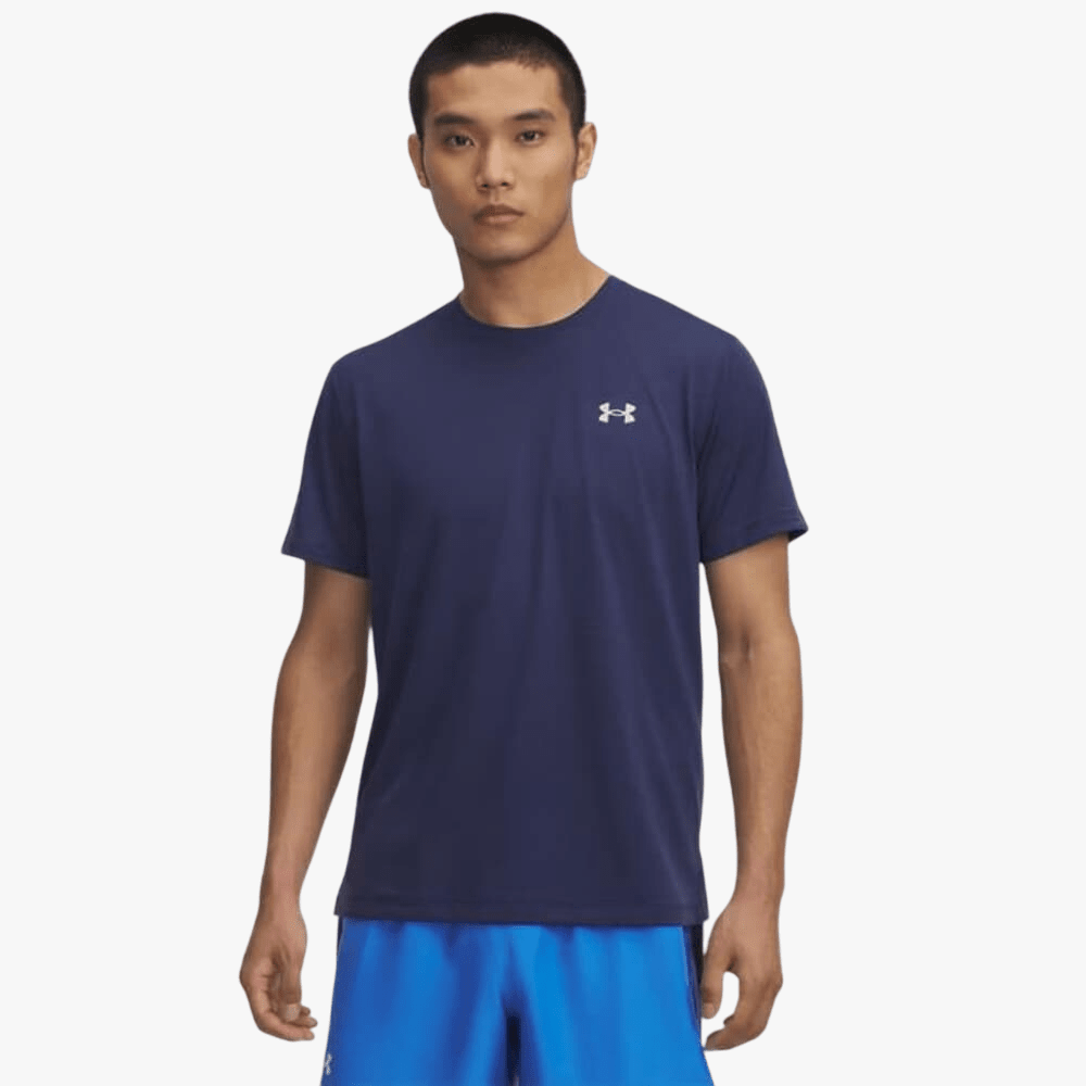 Under Armour Mens Launch Short Sleeve Tee Washed Navy | Under Armour