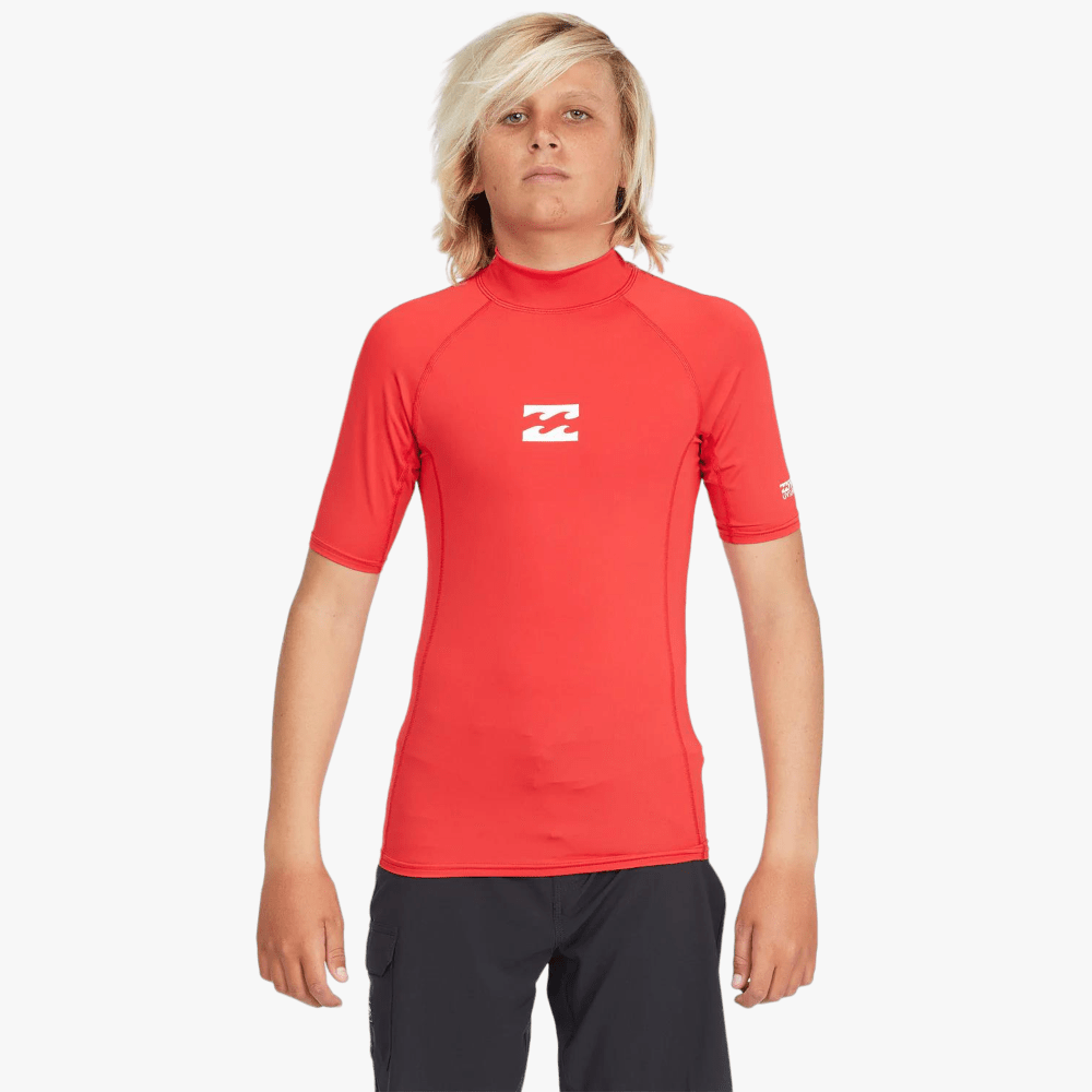 Billabong Boys All Day Wave Short Sleeve Rashvest Red – Brands Megastore