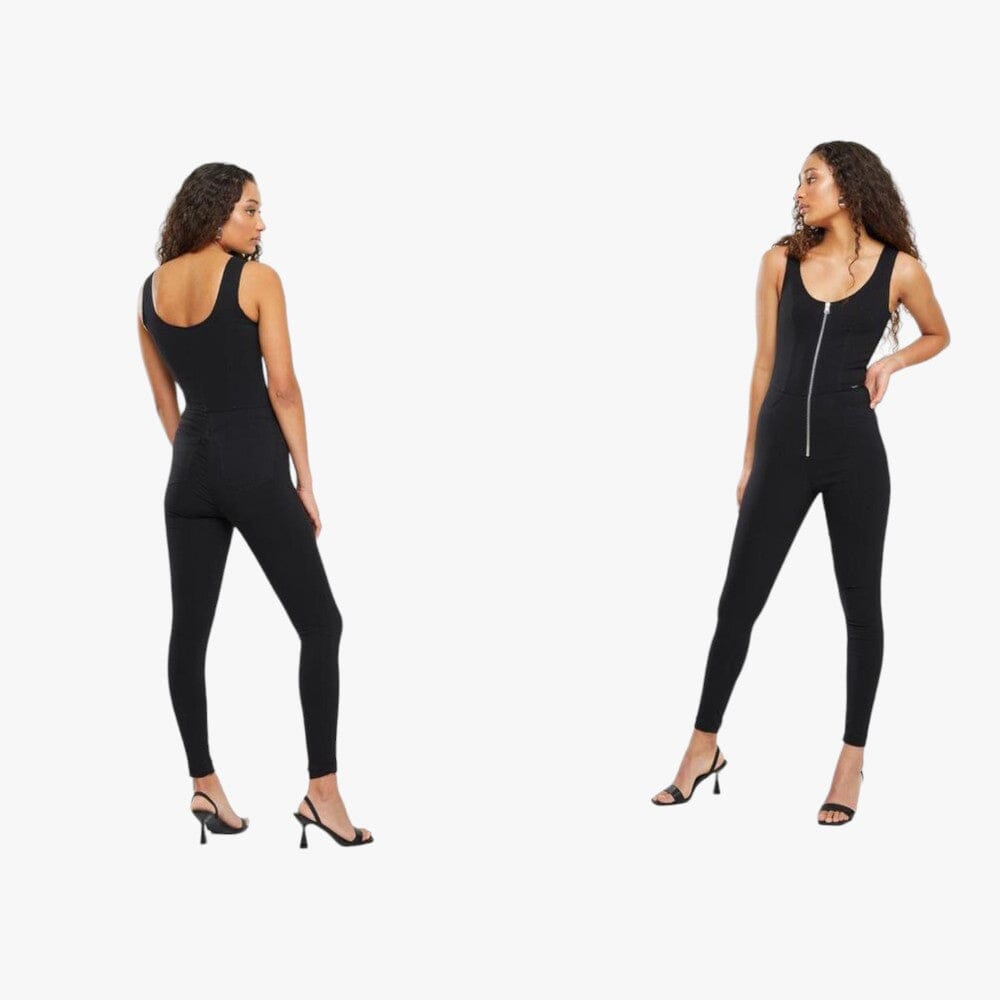 Sissy Boy Fitted Jumpsuit Front Zip Black &gt;321-757 | Sissy Boy