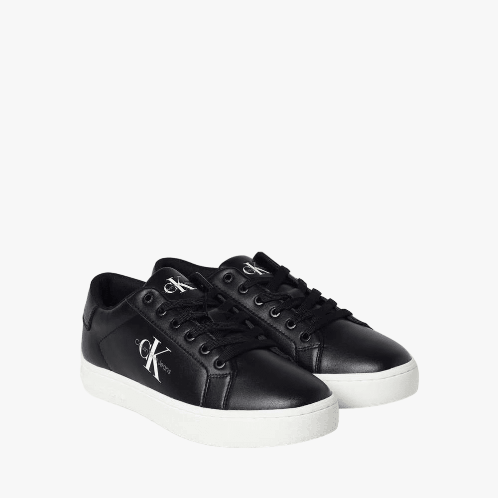 Calvin Klein Mens Classic Cupsole Leather Sneaker Black | Calvin Klein