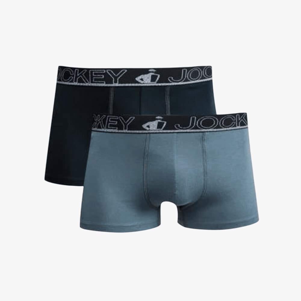 Jockey Mens Exclusive Big Man Pouch Trunk Black 2 Pack | Jockey