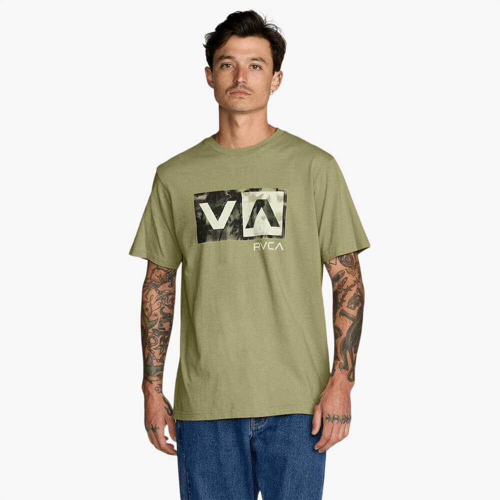 Rvca Mens Balance Box Short Sleeve Tee Ranger Green | Rvca