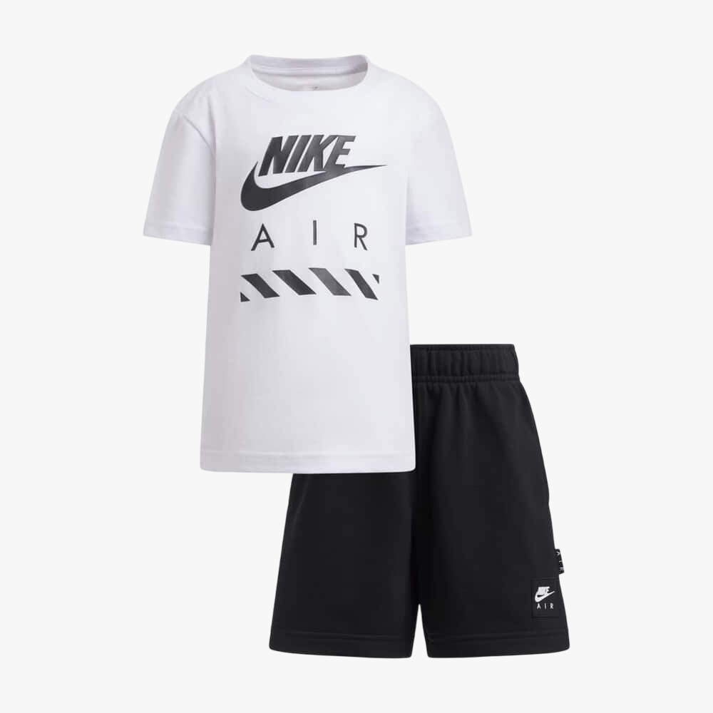 Nike Boys Nkb B Nsw Nike Air Ss Short Set Black White