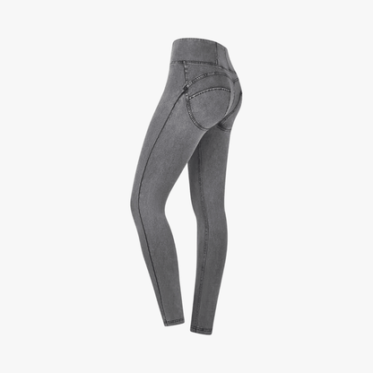Freddy Womens Light Grey High Waist Long Length Jean | Freddy