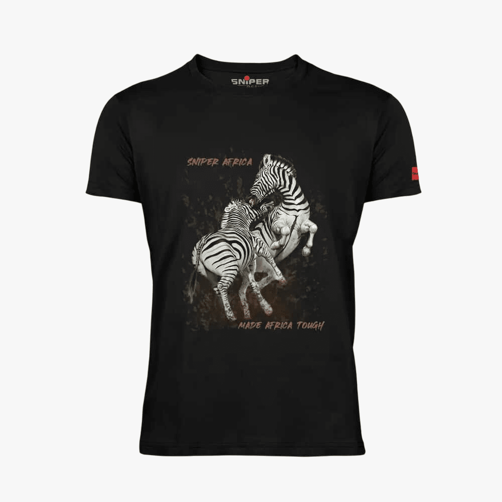 Sniper Mens Zebra Short Sleeve Tee Black | Sniper
