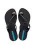 Ipanema Womens Glam Ring Thong Sandal Black Silver | Ipanema