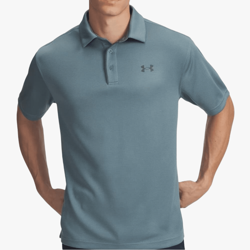 Under Armour Mens Tech Short Sleeve Golfer 587 Jasper Blue | Under Armour