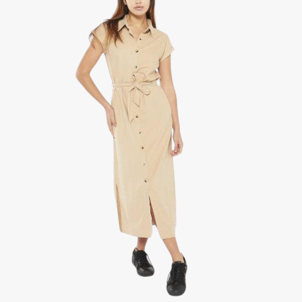 Jeep Womens Button Through Dress Tan | Jeep