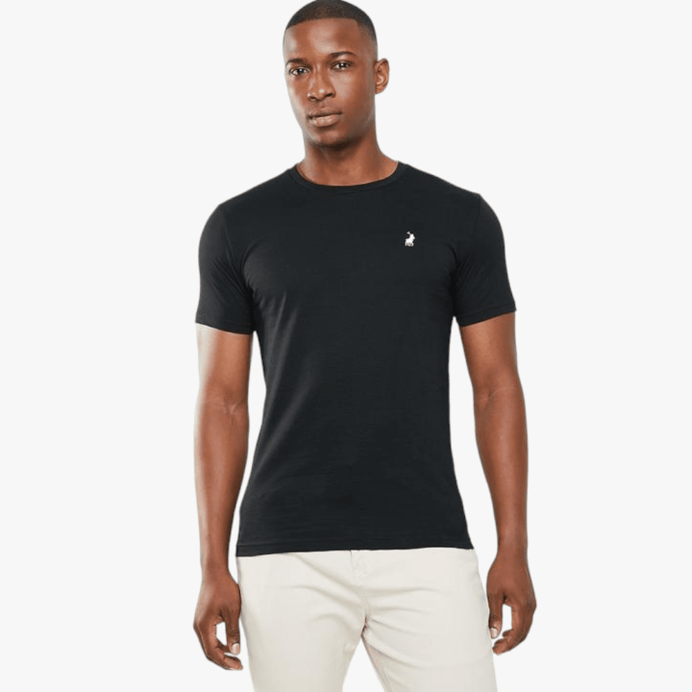 Polo Mens Crew Neck Short Sleeve Tee Black | Polo