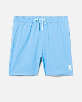 Hurley Mens One And Only Solid Volley 17" Boardshorts Unity Blue