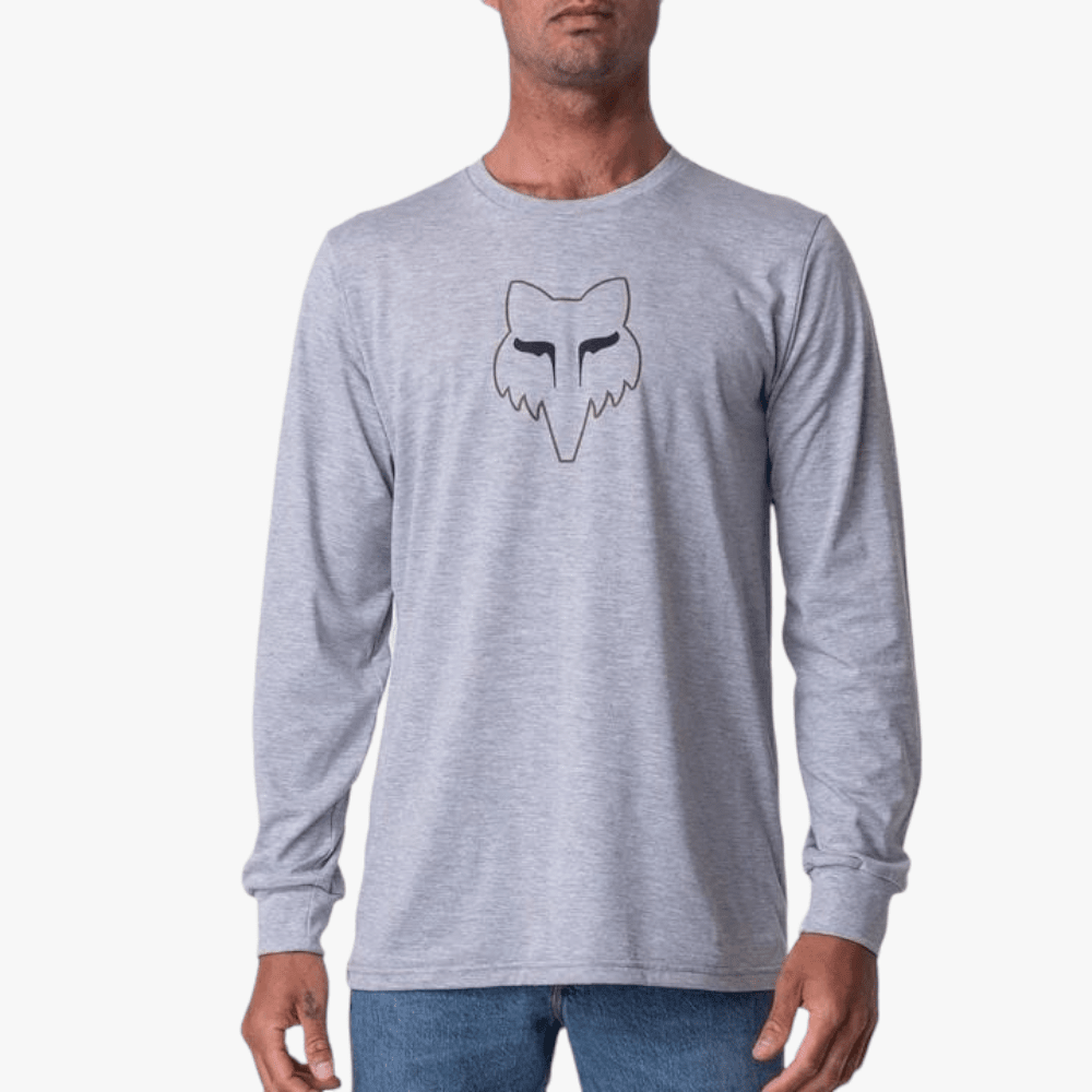Fox Mens Alfresco Long Sleeve Tee Grey Mel | Fox