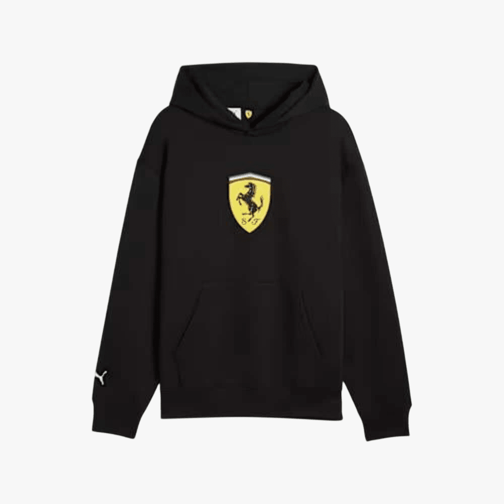 Puma Mens Ferrari Shield Hooded Black | Puma