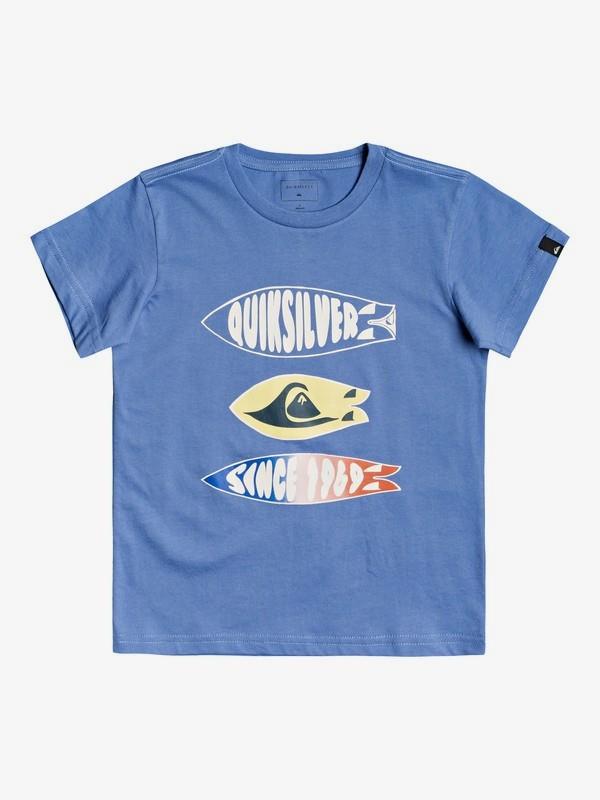 Quiksilver Boys Bubble Games Short Sleeve Tee Blue Yonder