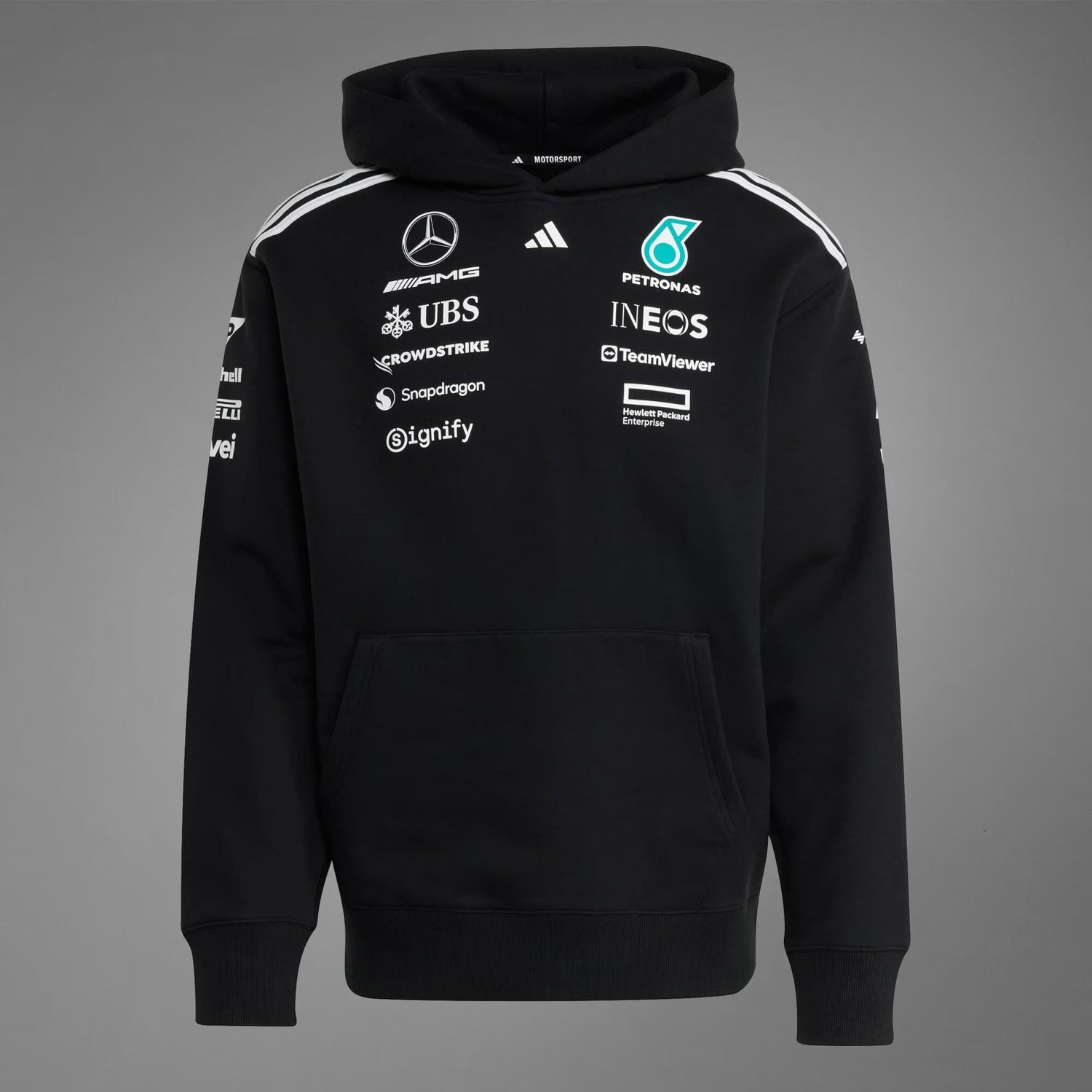 Adidas Mens Mercedes Team Hoodie Black | Adidas