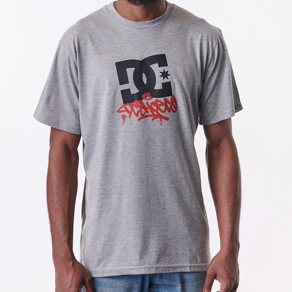 Dc Mens Vandal Short Sleeve Tee Grey Melange