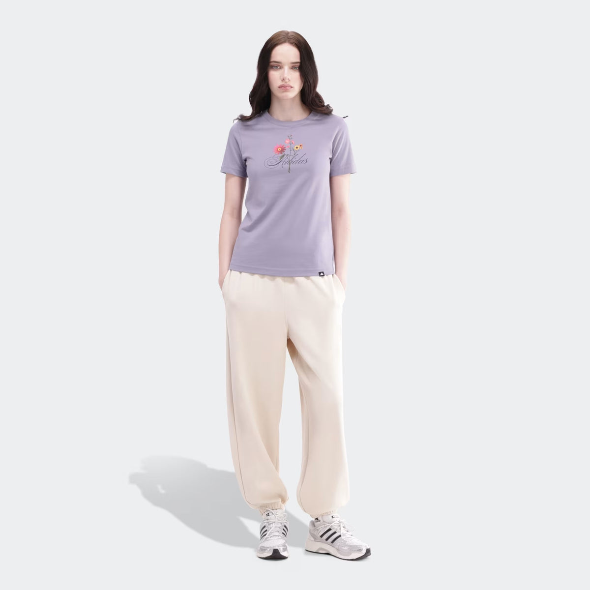 Adidas Floral L Tee Slate