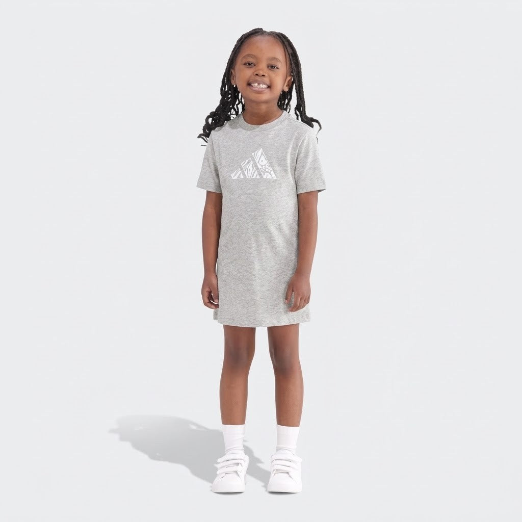 Adidas Girls Animal Dress 2 Light Grey Heather